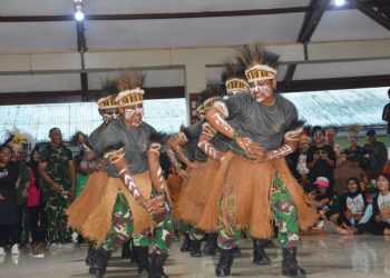 Sambut HUT Ke-78 TNI, Kodim 1710/Mimika Gelar Turnamen Tari Seka