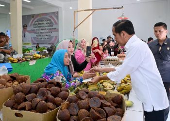 Kunjungi Pasar Merdeka, Presiden Sebut Kondisi Harga Kebutuhan Pokok Terkendali Baik