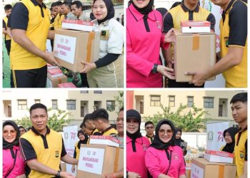 Polres Metro Jakarta Barat bersama dengan Bhayangkari Cabang Metro Jakarta Barat melaksanakan acara olahraga bersama dalam rangka peringatan Hari Kesatuan Gerak Bhayangkari (HKGB) ke-71 tahun