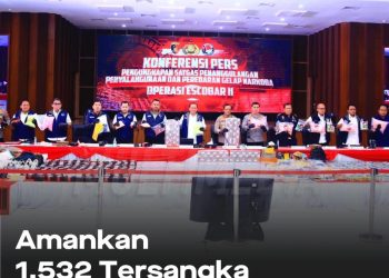 Amankan 1.532 Tersangka Penyalahgunaan Narkoba