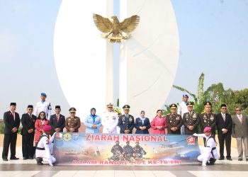 Kasdam XII/Tpr Ikuti Ziarah Nasional Peringatan HUT ke-78 TNI