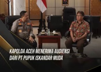 Pejabat PT. Pupuk Iskandar Muda melakukan audiensi dengan  Kapolda Aceh Irjen Pol. Achmad Kartiko, S. I. K., M. H