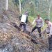 Sinergitas Polisi bersama TNI dan BPBD Padamkan Kebakaran di Perkebunan Gunung Terong Banyuwangi