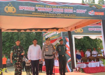Polres Kediri Kota Laksanakan Apel Gelar Pasukan Ops Mantap Brata Semeru 2023-2024