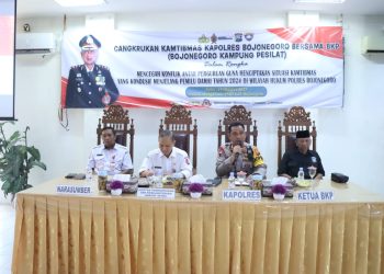Cangkrukan Kamtibmas Kapolres Bojonegoro Ajak Perguruan Silat Ciptakan Pemilu Damai dan Aman