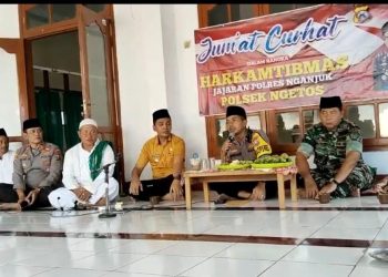 Jumat Curhat, Polres Nganjuk Minta Waspadai Bencana Karhutlah