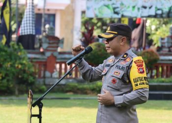 Kabag SDM Polres Tabanan Pimpin Apel OMB , Tingkatkan Giat Patroli cipta Kodusif Pemilu 2023-2024
