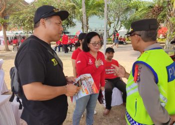 Konsisten Kasubsatgas Binmas Sebarkan Brosur & Binluh Pesan Kamtibmas Operasi Mantap Brata Agung 2023-2024
