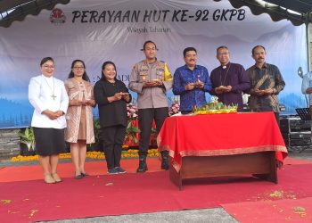 Kapolres Tabanan Hadiri Perayaan HUT GKPB ke 92 Di Kantor Sinode GKPB