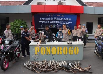 Hasil Operasi Balap Liar, Polres Ponorogo Amankan 238 Unit Kendaraan Bermotor