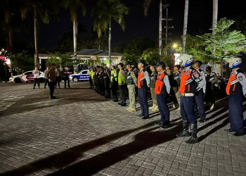 Patroli Skala Besar Polres Nganjuk Libatkan Instansi Samping, Ciptakan Kondisi Aman dan Kondusif Selama Pemilu 2024