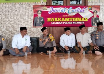 Jumat Curhat, Polres Nganjuk Mengimbau Lebih Baik Mencegah Sebelum Gangguan Kamtibmas Terjadi