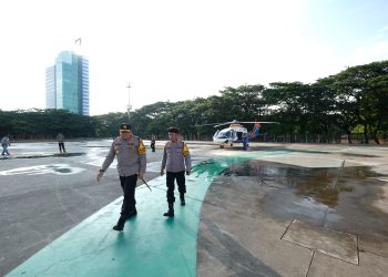 Kapolda Sulsel Pantau Pengamanan Giat Jalan Santai Cawapres Gibran LEWAT UDARA