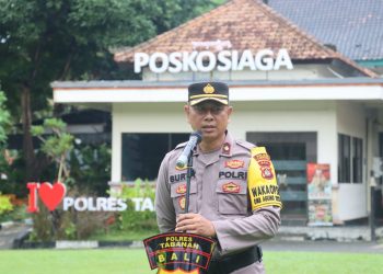 Waka Polres Tabanan Pimpin Apel Personil OMB Tahap Kampanye “Tetap Bersyukur dan Semangat”