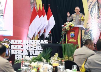 Rakernis SDM, Kapolda Jatim Launching Mars Polda Jatim dan Aplikasi Semeru Gassus Presisi