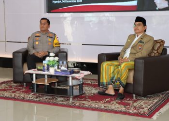 Silaturahmi Polres Nganjuk dan Ulama Kamtibmas, Kapolres Ajak Jaga Umat dari Pengaruh Radikalisme dan Ujaran Kebencian Serta Mewujudkan Pemilu Damai 2024