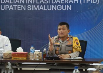 Kapolres Simalungun Sampaikan Kesiapan Pengamanan Jelang Natal 2023 dan Tahun Baru 2024 di High Level Meeting