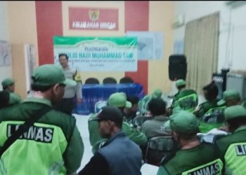 Jelang Pemilu 2024, Para Bhabinkamtibmas Polsek Mojoroto Berikan Sosialisasi dan Pembekalan kepada Jajaran Linmas