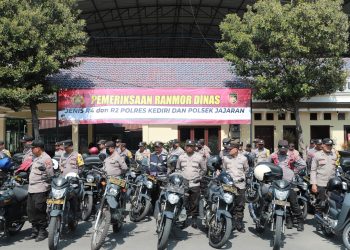 Wakapolres Kediri Cek Ranmor Dinas Persiapan Hadapi Nataru dan Pemilu 2024