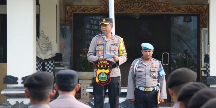 Wakapolres Tabanan Pimpin Apel Penutupan Siswa Latja Diktuk Ba Polri Gel II Tahun 2023 Di Mapolres Tabanan