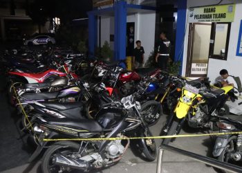 Polres Blitar Kota Amankan 36 Motor Knalpot Brong dalam Razia Minggu Dini Hari