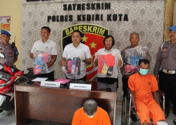 Polres Kediri Kota Ungkap Kasus 365 dan Kekerasan Seksual Terhadap Anak, 2 Orang Tersangka Diringkus