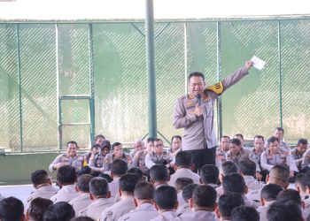 Polres Kediri Gelar Apel Jam Pimpinan Pastikan Netralitas Polri dalam Pengamanan Pemilu 2023/ 2024