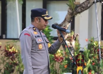 Kabag SDM Polres Tabanan Pimpin Apel OMB 2023-2024,Selalu Pedomani Aturan Pelaksanaan OMB