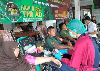Sambut Hari Juang TNI AD Ke – 78 Dan HUT Ke – 75 Kodam V/Brw Tahun 2023, Kodim 0808/Blitar Gelar Bhakti Sosial Donor Darah
