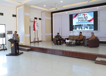 Polres Nganjuk Memperkuat Sinergi dengan Masyarakat dan Tokoh Agama dalam Dialog Publik Menjelang Pemilu 2024