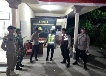 Polres Tabanan Menggelar Patroli Blue Light Patrol Gabungan Tiga Pilar Cipta Kondisi Jelang Pemilu 2024