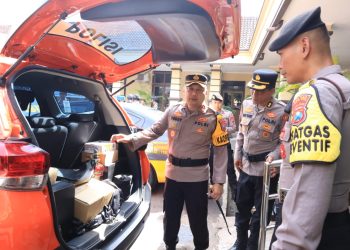 Polres Kediri Kota Siagakan Personel Dan Anjing Pelacak Jelang Nataru