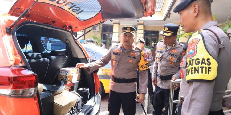 Polres Kediri Kota Siagakan Personel Dan Anjing Pelacak Jelang Nataru