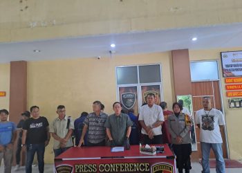 Selama Satu Bulan,Reskrim Polresta Pontianak Berhasil Amankan Sepuluh Tersangka Pelaku Curanmor Dengan Barang Bukti