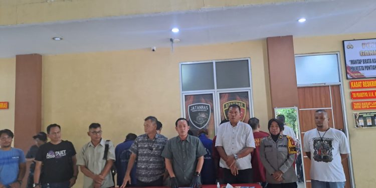 Selama Satu Bulan,Reskrim Polresta Pontianak Berhasil Amankan Sepuluh Tersangka Pelaku Curanmor Dengan Barang Bukti