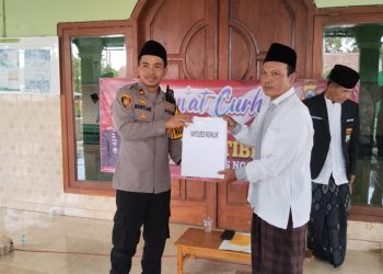 Jum’at Curhat : Polres Nganjuk Ajak Jamaah untuk Ciptakan Pemilu Damai