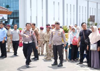 Polres Blitar Kota Amankan Kunjungan Capres Prabowo di Kota Blitar