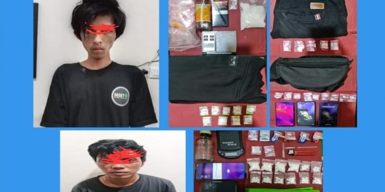 Polres Kediri Kota Gulung Dua Orang Pengedar Pil Dobel L dan Sabu, 87,88 gram Sabu berhasil di Amankan