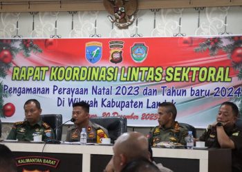 Hadapai Nataru Polres Landak Gelar Rakor Lintas Sektoral Operasi Lilin Kapuas 2023