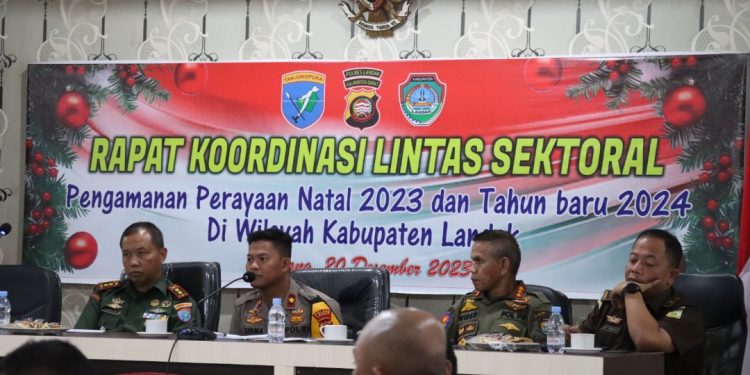 Hadapai Nataru Polres Landak Gelar Rakor Lintas Sektoral Operasi Lilin Kapuas 2023