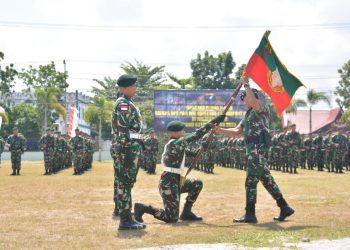 Pangdam XII/Tpr Pimpin Penyambutan Satgas Yonif 631/Atg Kembali Dari Penugasan