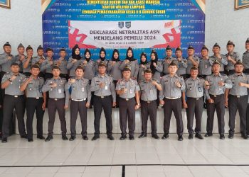 Lapas Gunung Sugih Gelar Apel Deklarasi Netralitas ASN Menjelang Pemilu 2024