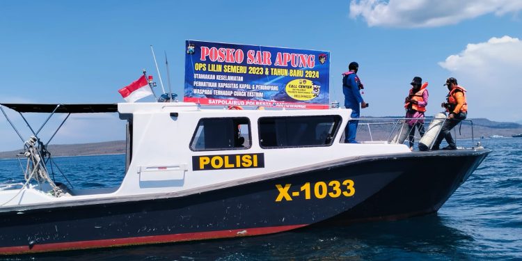 Patroli Polairud Polresta Banyuwangi di Selat Bali Jamin Keamanan Libur Nataru