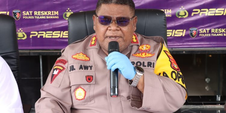 Konferensi Pers Akhir Tahun 2023, Polres Tulang Bawang Ungkap Ratusan Kasus dan Tersangka