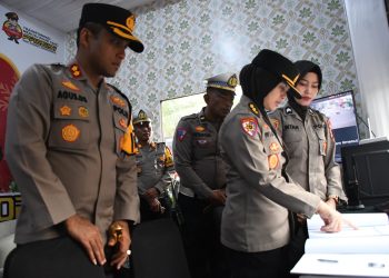 Tim Wasops Polda Jatim Kunjungi Pospam Nataru PSC Kota Madiun Pastikan Pam Nataru Lancar