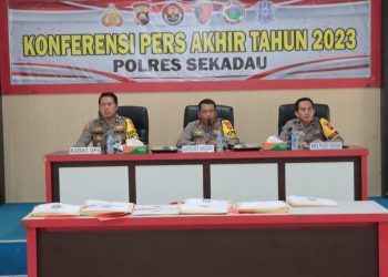 Polres Sekadau Gelar Konferensi Pers Akhir Tahun 2023