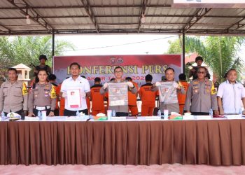 Konferensi Pers Akhir Tahun 2023 Polres Sanggau,Katakan Ada Peningkatan Kasus di Banding Tahun 2022
