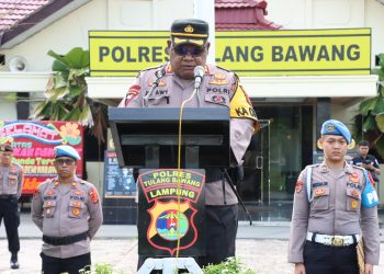 Polres Tulang Bawang Gelar Upacara Kenaikan Pangkat Setingkat Lebih Tinggi, Berikut Rinciannya