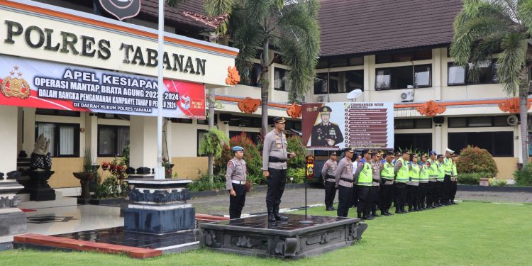 Apel Kesiapan OMB Agung Tahun 2024 Berikan Pengamanan Masa Kampanye, Inilah Arahan Yang Disampaikan Kapolres Tabanan