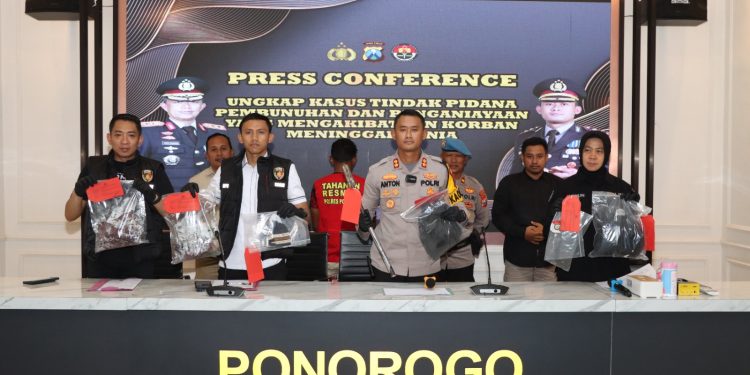 Polres Ponorogo Berhasil Amankan Tersangka Kasus Pembunuhan di Malam Tahun Baru
